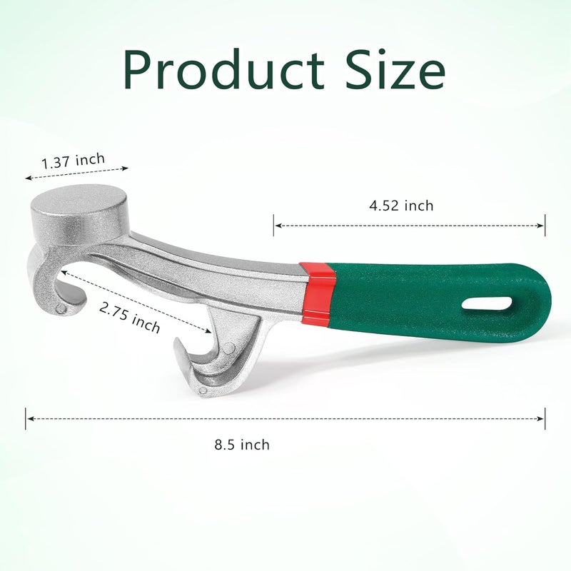 NEATABY Bucket Opener Tool 5 Gallon, 1 Pcs 8.5 Inches Bucket Lid Open Wrench, Aluminum Alloy Paint Pail Can Remover Tools with Non-slip Rubber Grip for Industrial and Home Use - Image 3